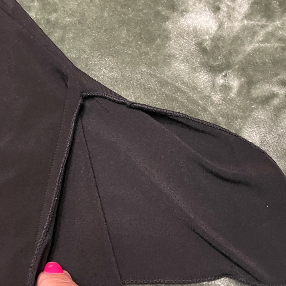 Black halter slip top with silver ring necklace detail - Picture 4 of 9
